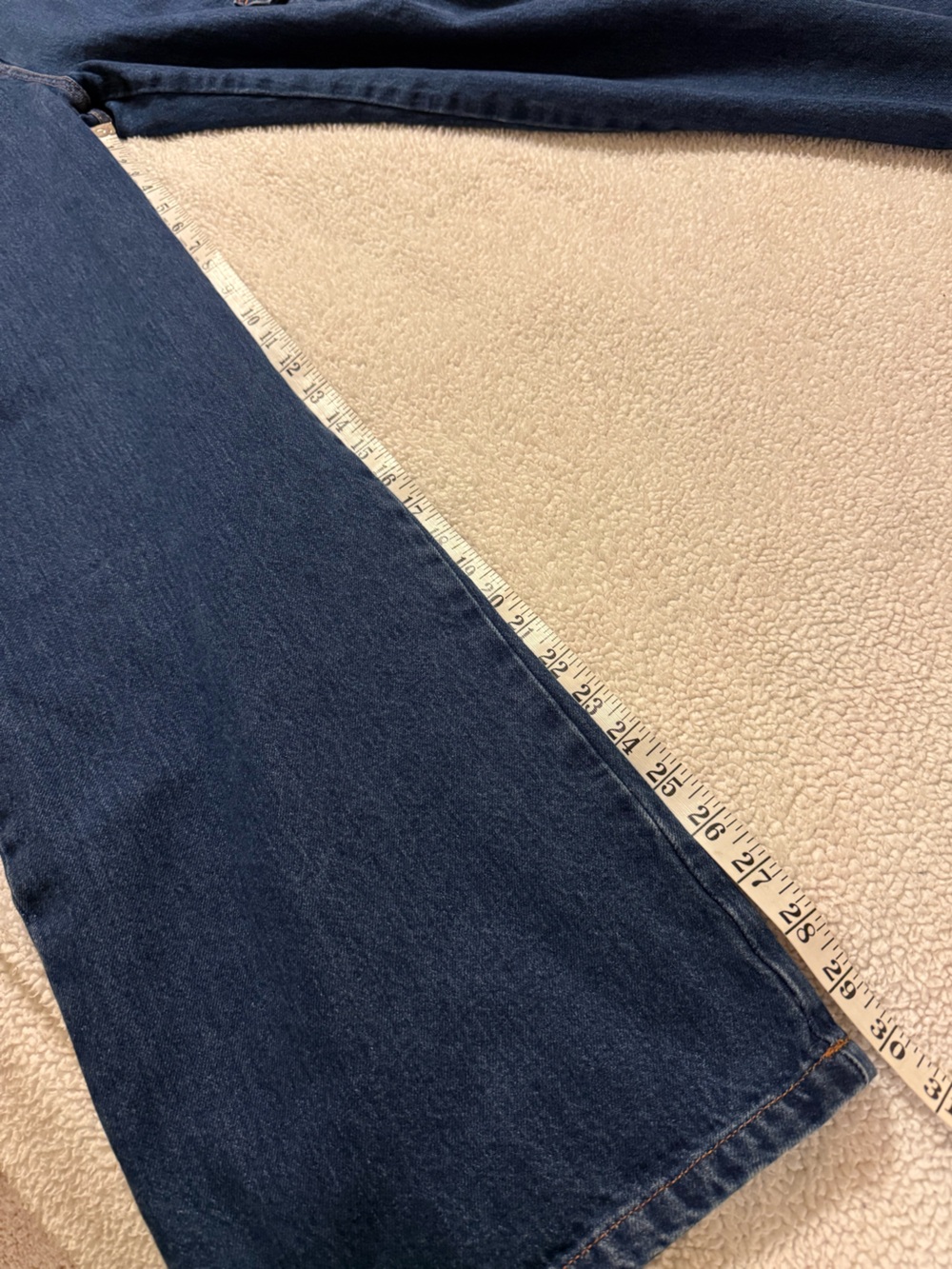 Sézane Flint Trousers Dark Blue High Waisted Cargo Wide Leg Jeans Size 40 FR 8 - Picture 10 of 13